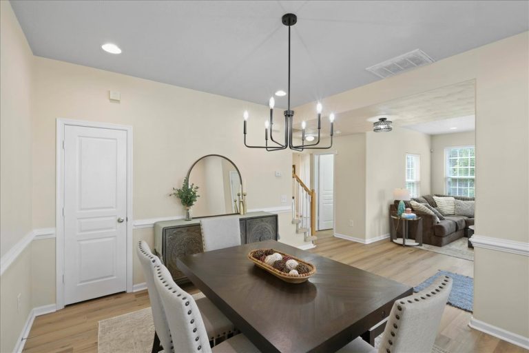 staged dining room